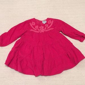 Old Navy baby girl long sleeve pink corduroy dress